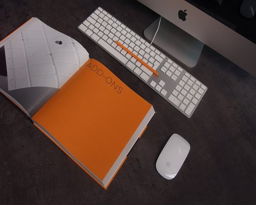 A comfortable modern workspace setup at home with good lighting